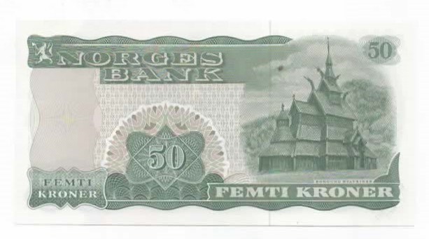Norge 50 kroner 1975 F kv. 0/01