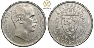 1 krone 1916 Haakon VII. Kv.0