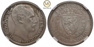1 krone 1908 u/p Haakon VII. Kv.0