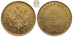 10 markkaa 1879 Alexander II. Kv.01