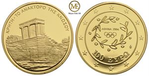 2004 Olympics in Athen. 6 gold coin in pure gold. Proof