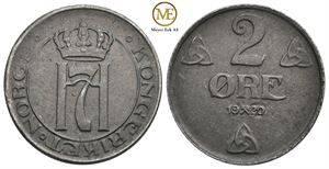 2 øre 1920 Haakon VII. Kv.0