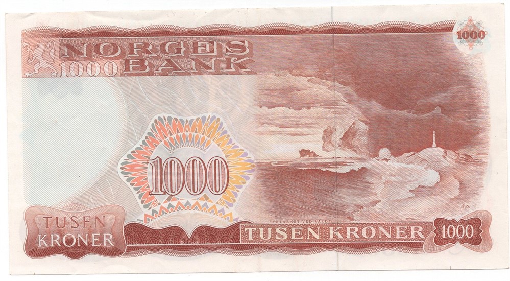 1000 kroner 1975 A.2361495. Kv.1+