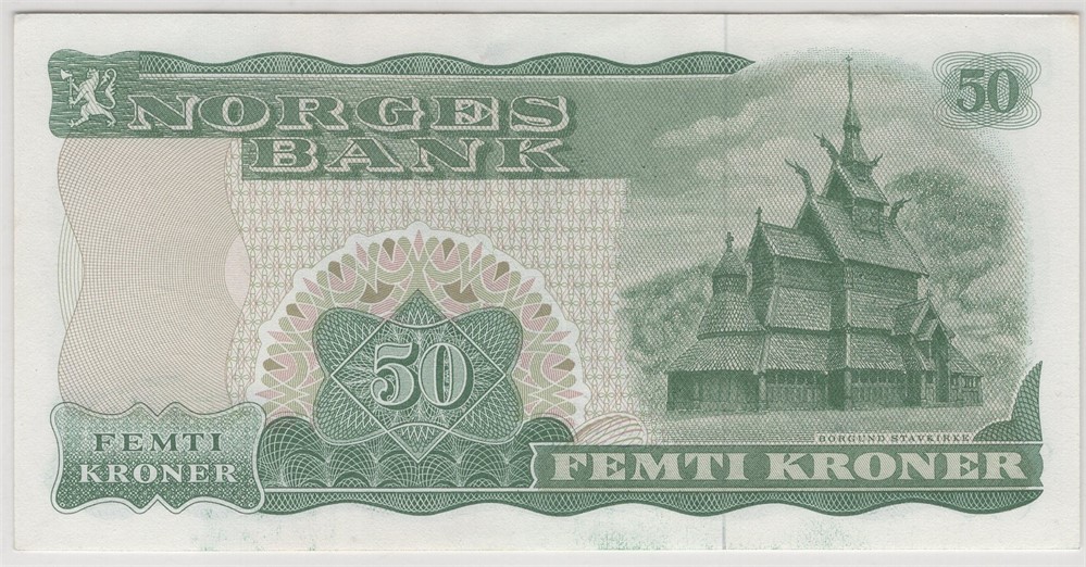 50 kroner 1981 Z.0440543 erstatningsseddel. Kv.01