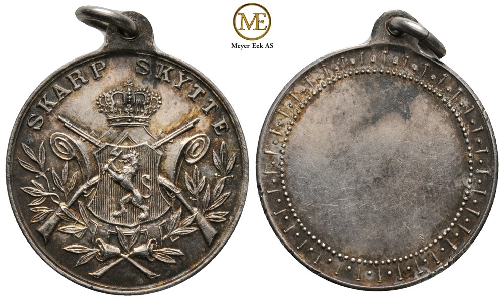 Skarpskytte medalje i sølv. Kv.0
