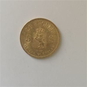 20 kroner/5 spd. 1874 gull