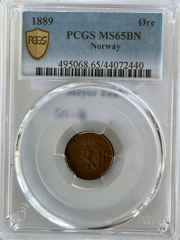 1 øre 1889 Oscar II. Kv.0