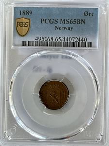 1 øre 1889 Oscar II. Kv.0