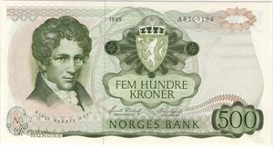 500 kroner 1985 A.8369198. 66 EPQ