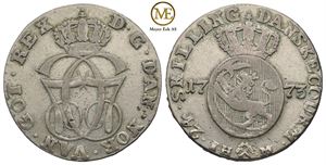 24 skilling 1773 Christian VII. Kv.1+