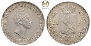 24 skilling 1855 Oscar I. Kv.01