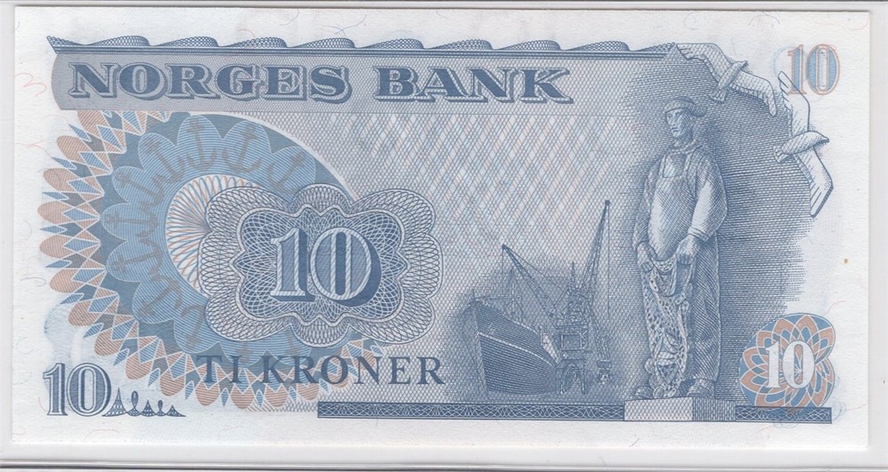 10 kroner 1978 HO erstatningsseddel. Kv.0