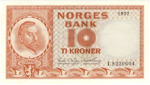 10 kroner 1957 I.8220604. Kv.0