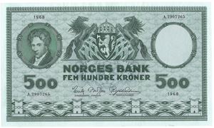 500 kroner 1968 A.2907265. Kv.0/01