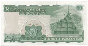 50 kroner 1977 Z.0252224. Kv.0
