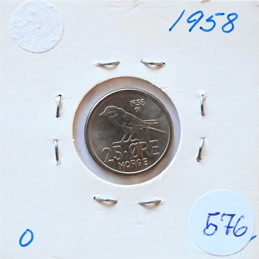 Norge 25 øre 1958 kv. 0