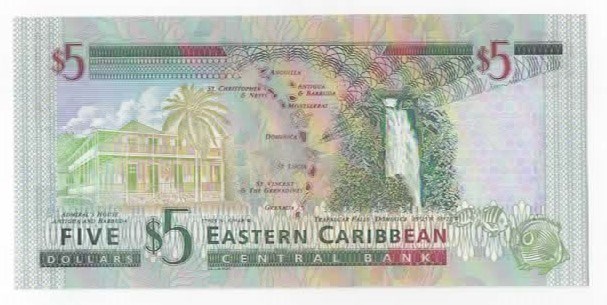 East Car. States: St. Vincent 5 dollars u/år (2000) kv. 0