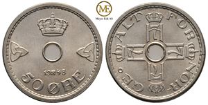 50 øre 1948 Haakon VII. Kv.0
