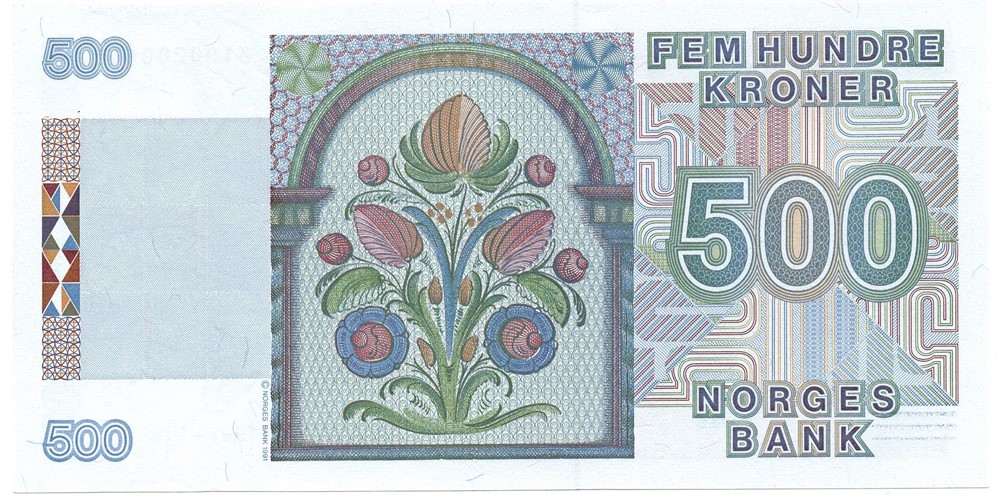 500 kroner 1991. Kv.0