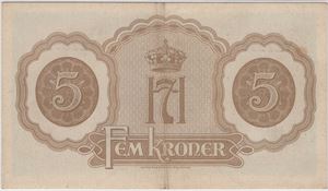 5 kroner 1944 Y.173591 London utg. Kv.01