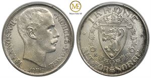 1 krone 1917 Haakon VII. Kv.0