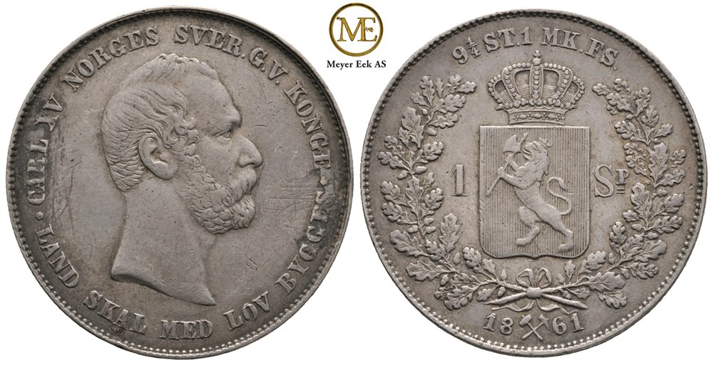 Speciedaler 1861 Carl XV. Kv.1+
