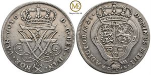 4 mark 1725 Frederik IV. Kv.1+/01