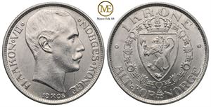 1 krone 1908 u/p Haakon VII. Kv.0