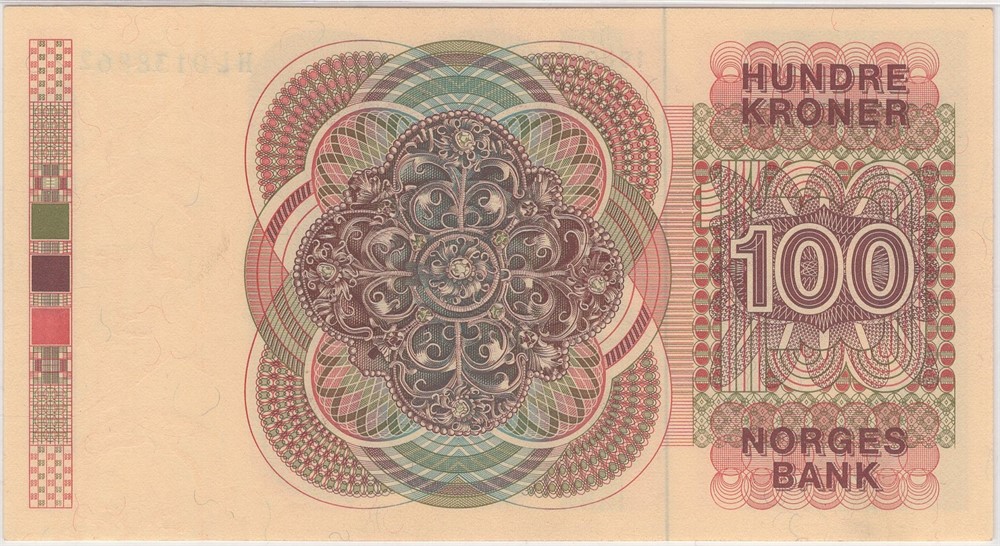 100 kroner 1980 HL. Erstatningsseddel. Kv.0