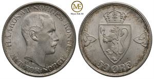 50 øre 1912 Haakon VII. Kv.0