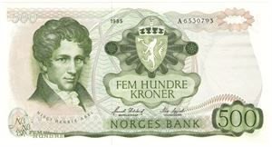 500 kroner 1985 A.6530793. Kv.0