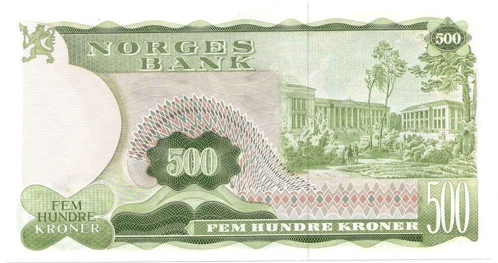 500 kroner 1978 Z.0037036 erstatningsseddel. Kv.0/01