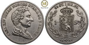 Speciedaler 1844 Carl XIV Johan. Kv.01