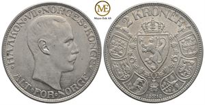 2 kroner 1916 Haakon VII. Kv.1+/01