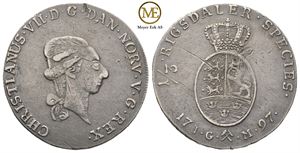 1/3 speciedaler 1797 Christian VII. Kv.1+
