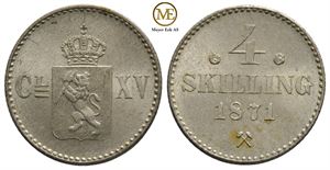 4 skilling 1871 Carl XV. Kv.0