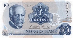 10 kroner 1977 HA erstatning ex. Skanfil 25.1.19