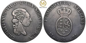 Speciedaler 1792 Christian VII. Kv.1+