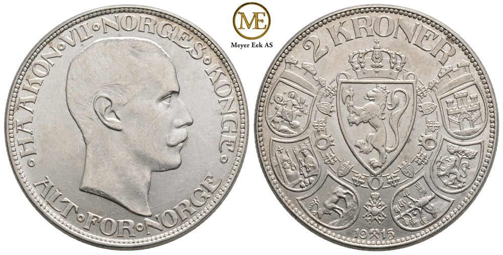 2 kroner 1915 Haakon VII. KV.0/01