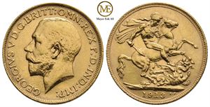 Sovereign 1913 Georg V. Kv.01