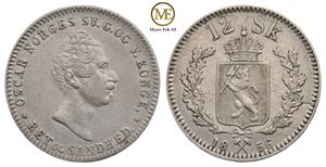 12 skilling 1856 Oscar I. Kv.01