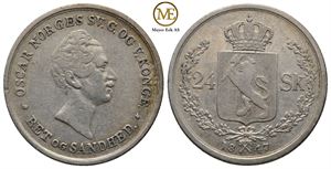 24 skilling 1847 Oscar I. Kv.1/1+