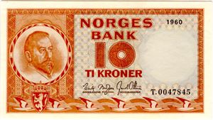 10 kroner 1960 T Kv.0