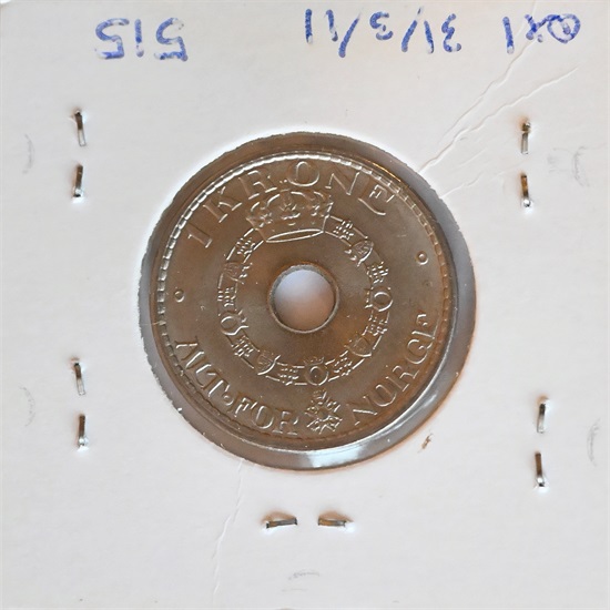 Norge 1 krone 1940 kv. 0