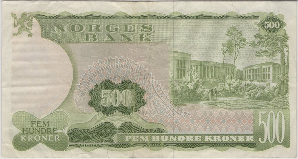 500 kroner 1985 Z.0092613. Erstatningsseddel. Kv.1-