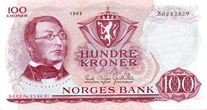 100 kroner 1963 Z 0-million erstatning ex. RMF 6.10.15