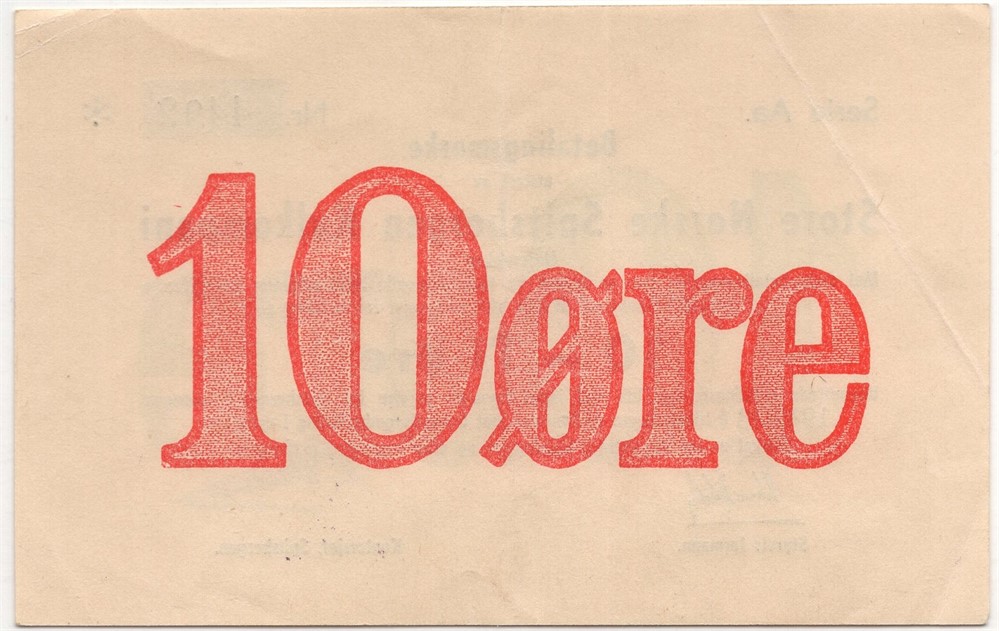 10 øre 1947/48 Serie Aa. Store Norske Spitsbergen. Kv.1+/01