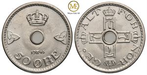 50 øre 1945 Haakon VII. Kv.0