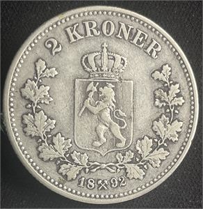 2 kroner 1892 Kv.1