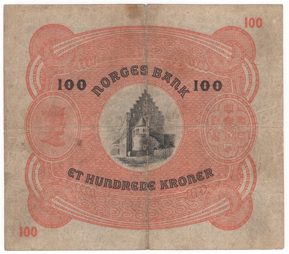 100 kroner 1915 A.1872518. SSS-Seddel. Kv.1/1-